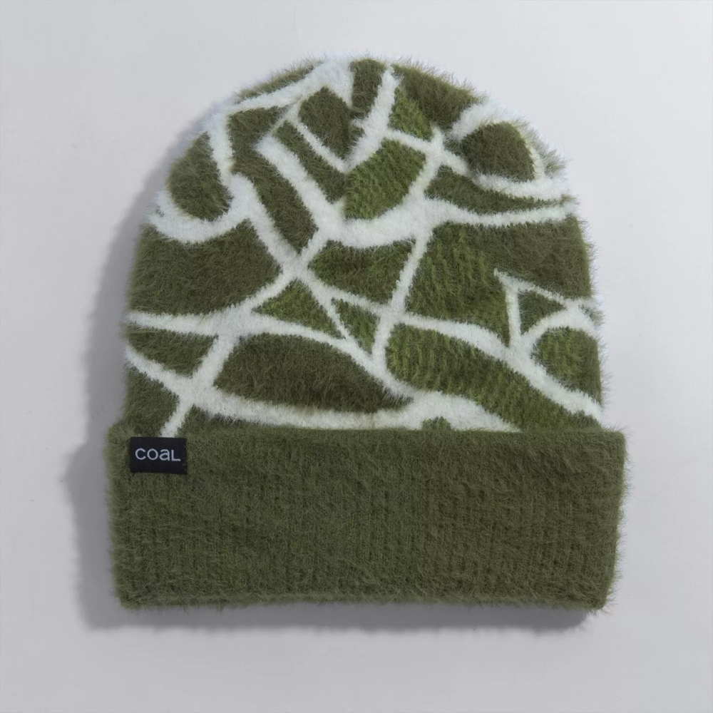Coal The Solstice Fuzzy Knit Beanie Olive/Gridlock