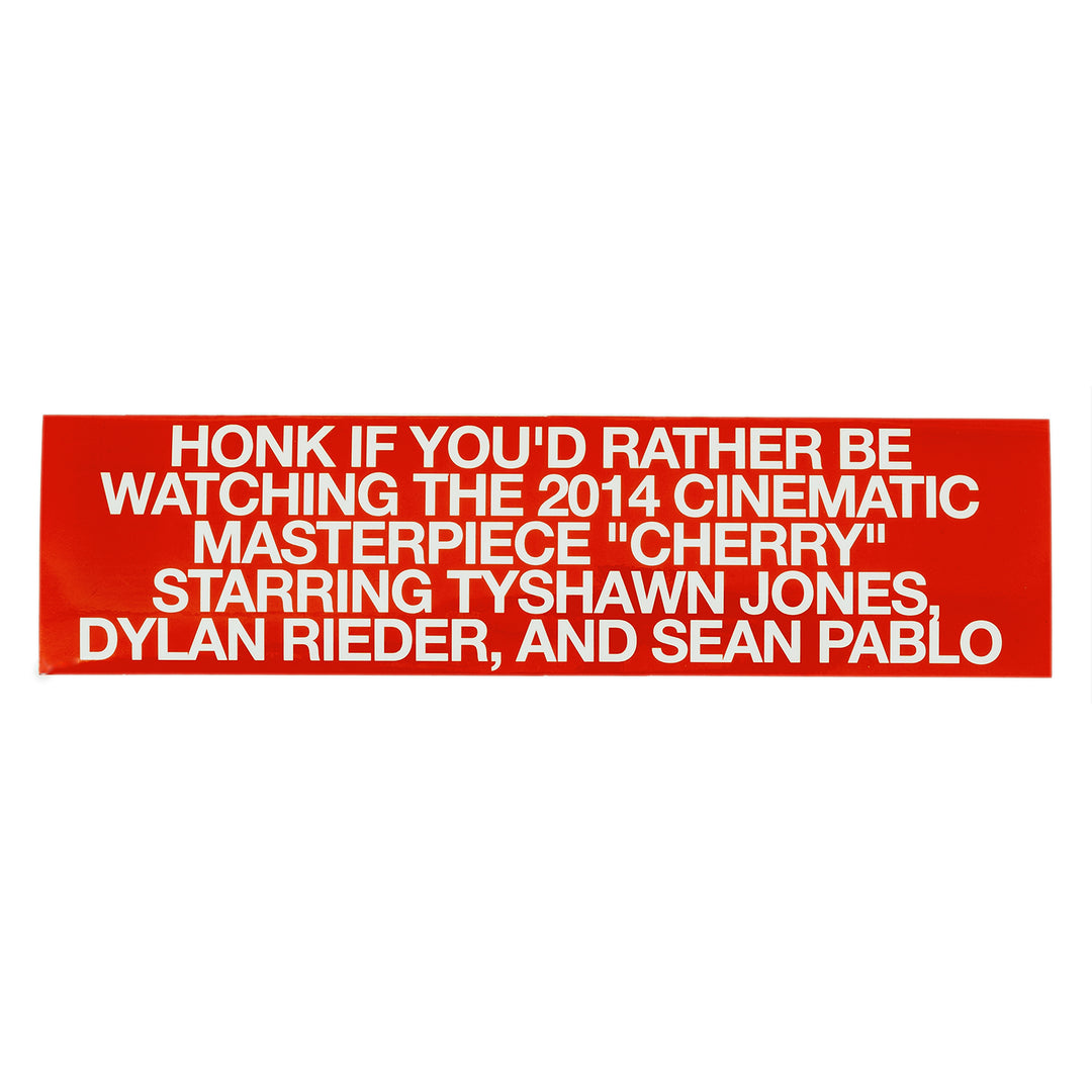 Jenkem Supreme Cherry Bumper Sticker