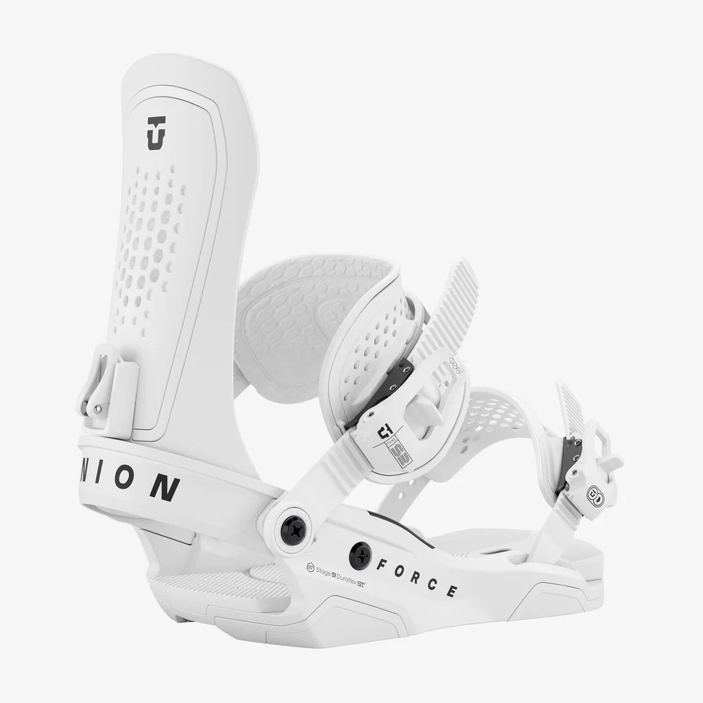 Union Force Snowboard Bindings White 20 Yr – Eastern Boarder Union Force Snowboard Bindings White 20 Yr – Eastern Boarder