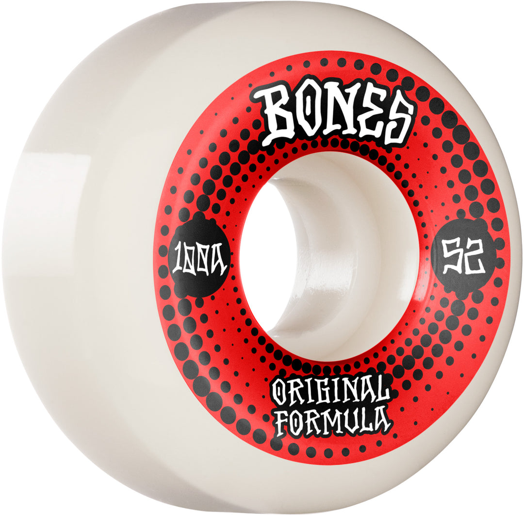 Bones OG Formula V5 Sidecut Wheels White 100a 52mm