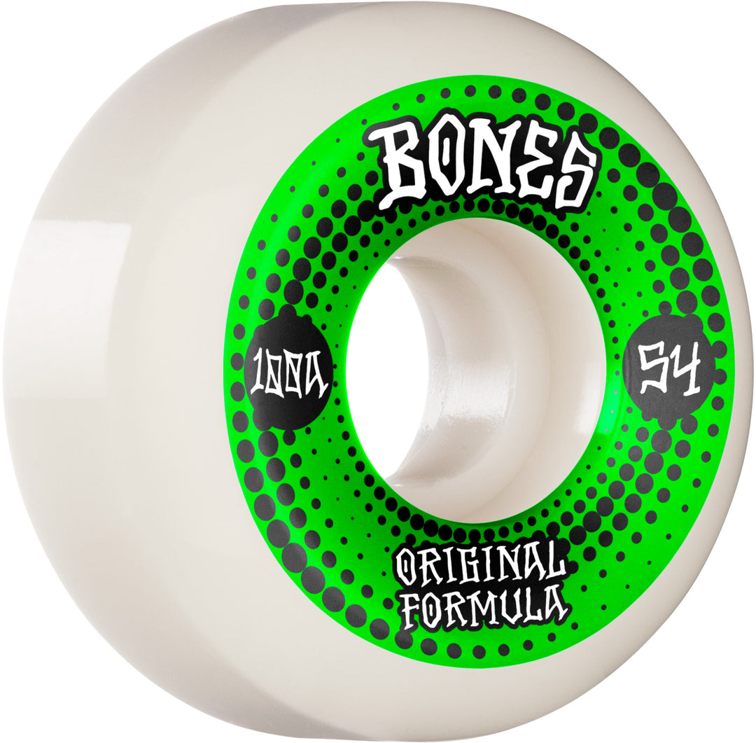 Bones OG Formula V5 Sidecut Wheels White 100a 54mm