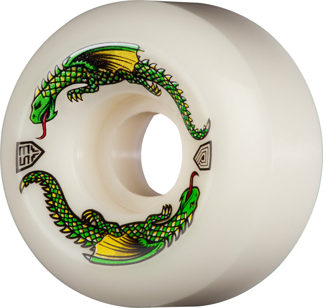 Powell Dragon Formula White Wheels 93a 53 x 34mm