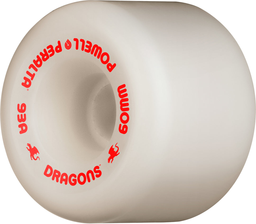 Powell Dragon Formula White Wheels 93a 60 x 39mm