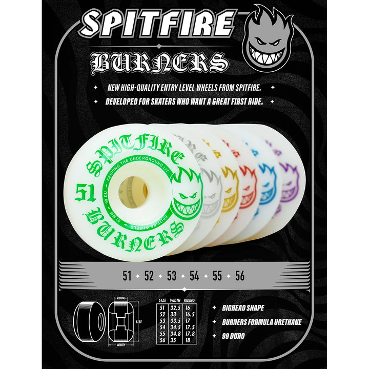 Spitfire Burner Wheels 99d 51mm