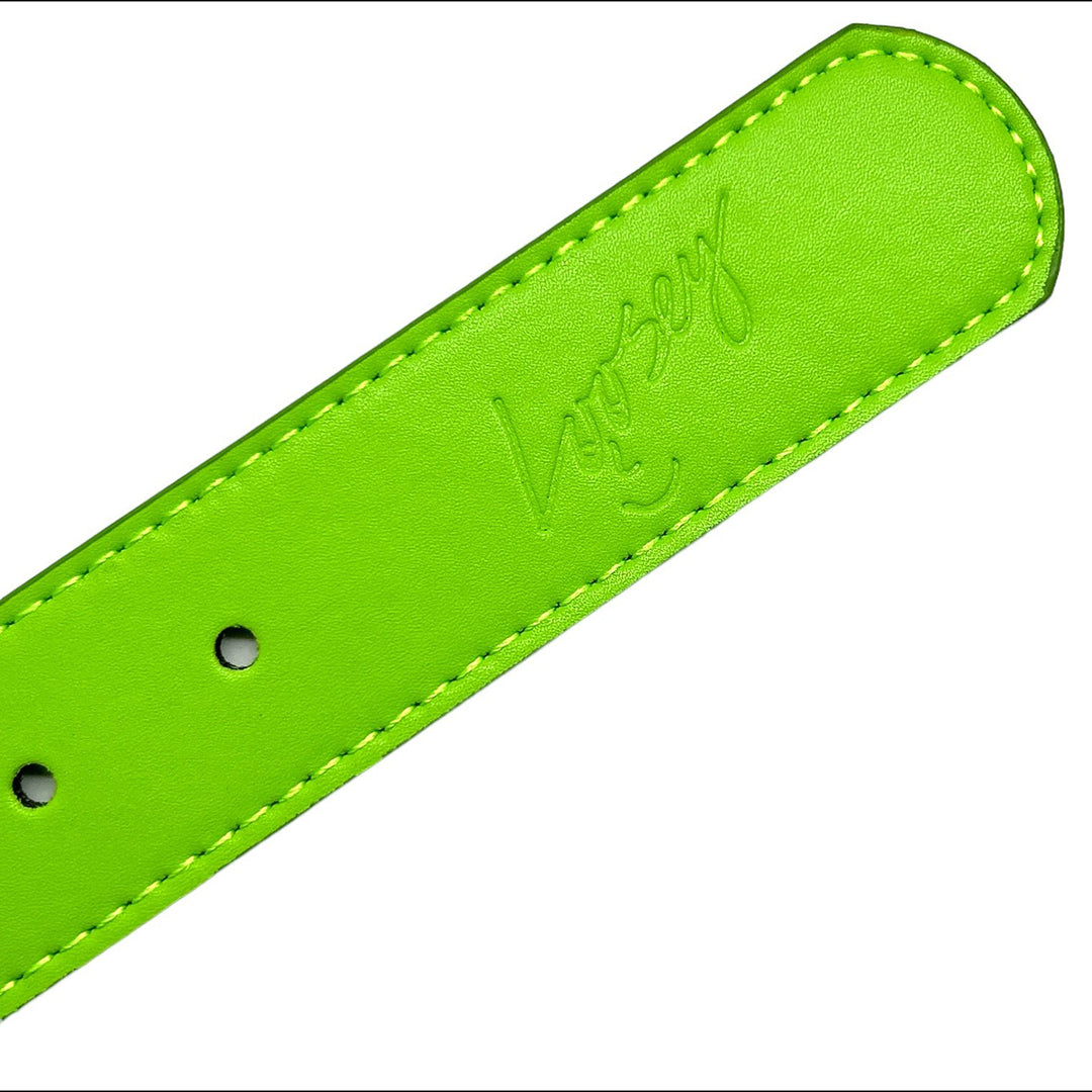 Loosey Loves You Lime Green Stud Belt
