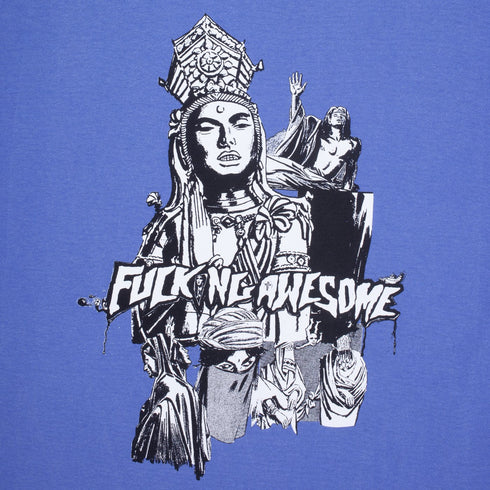 Fucking Awesome Movie Poster Long Sleeve Tee | Flo Blue