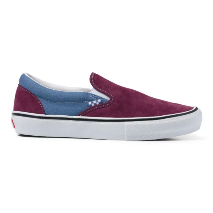 Vans slip top on burgundy