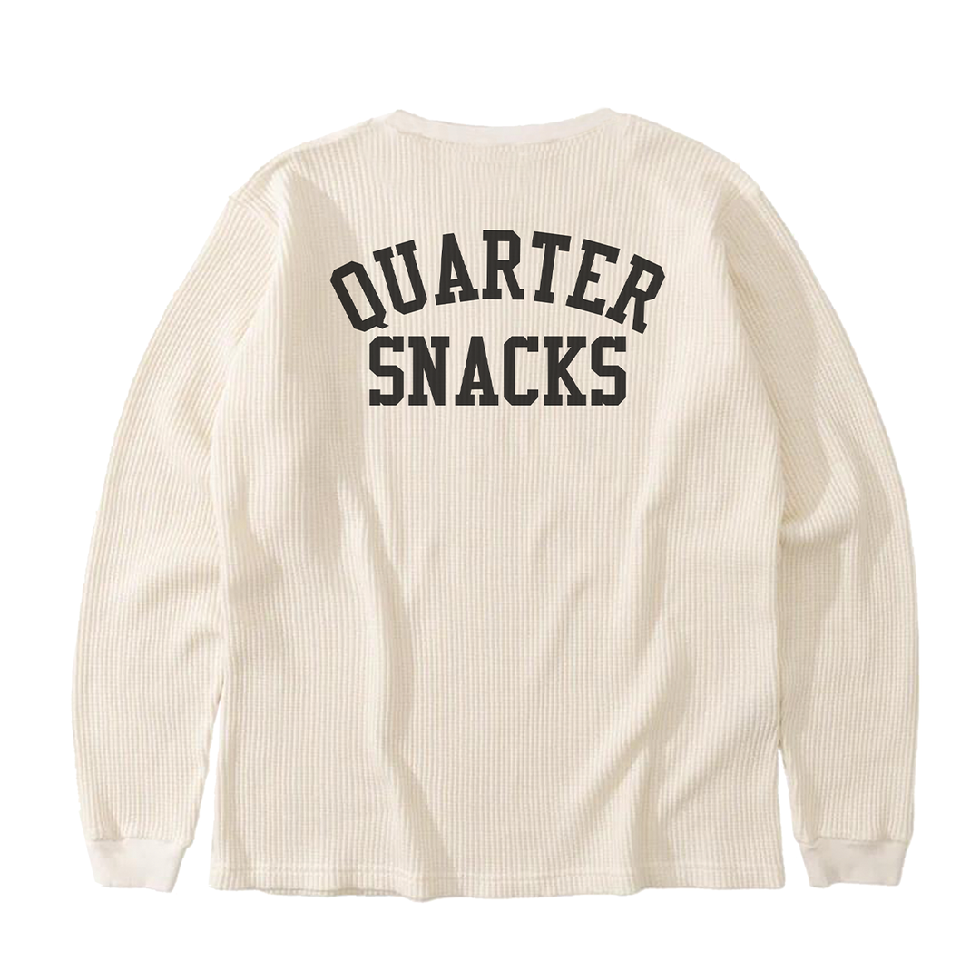 Quartersnacks Printed Thermal Longsleeve Tee Bone