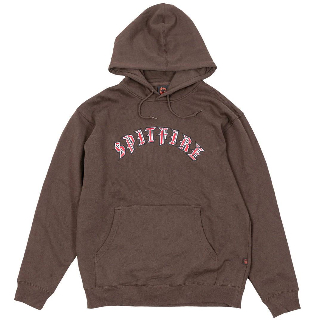 Spitfire Old English Hoodie Brown/Red