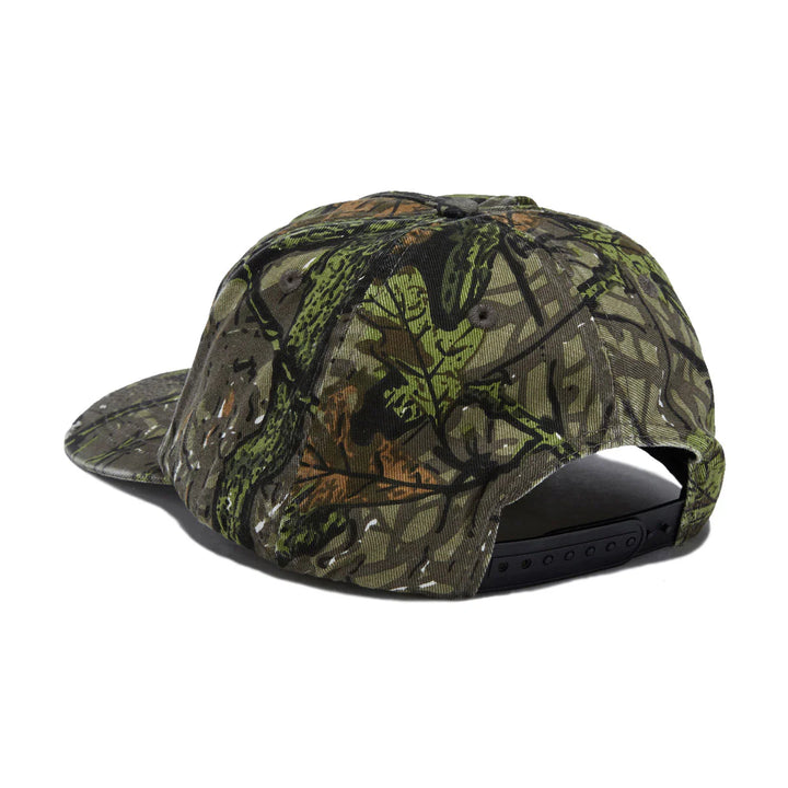 Thrasher Distressed Flame Snapback Hat Camo