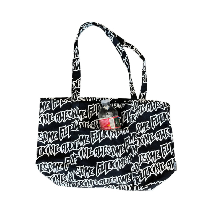 Fucking Awesome AOP Stamp Logo Tote Bag Black