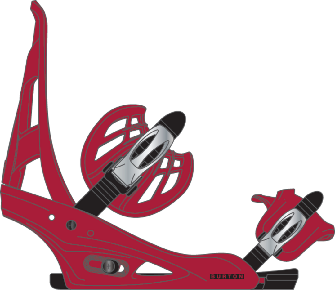 Burton Men's Freestyle Snowboard Bindings Geranium Red
