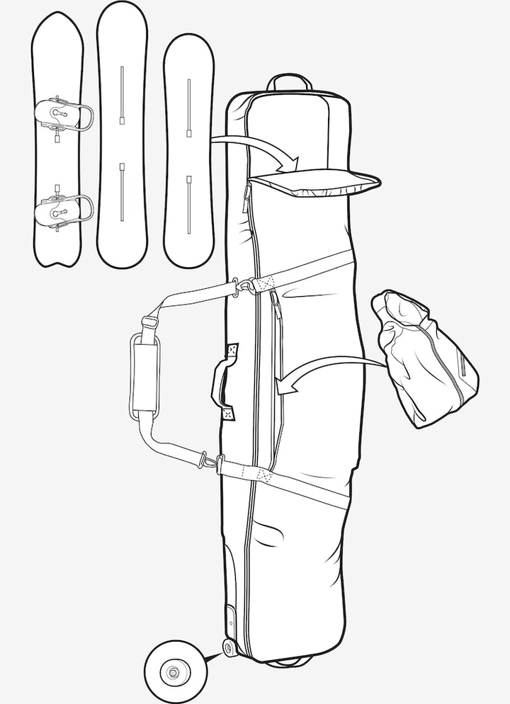 Burton Wheelie Gig Snowboard Bag - True Black