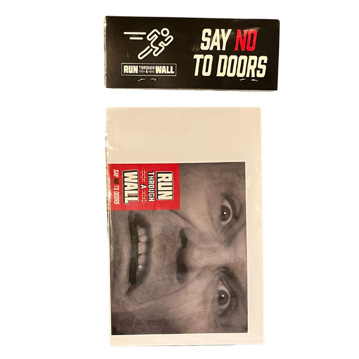 Run Through A Wall Sticker Pack and Mikey Postcard