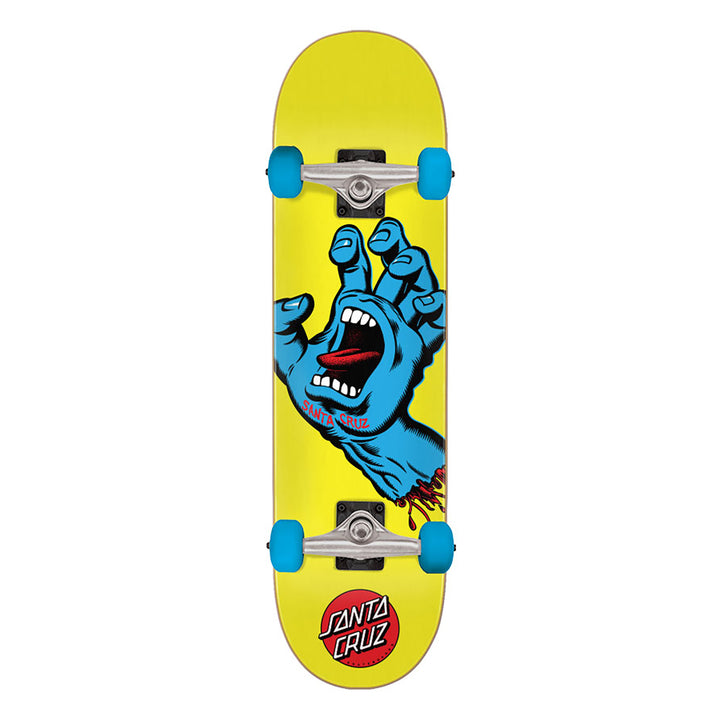 Santa Cruz Screaming Hand Mini Complete Skateboard 7.75" (Yellow)