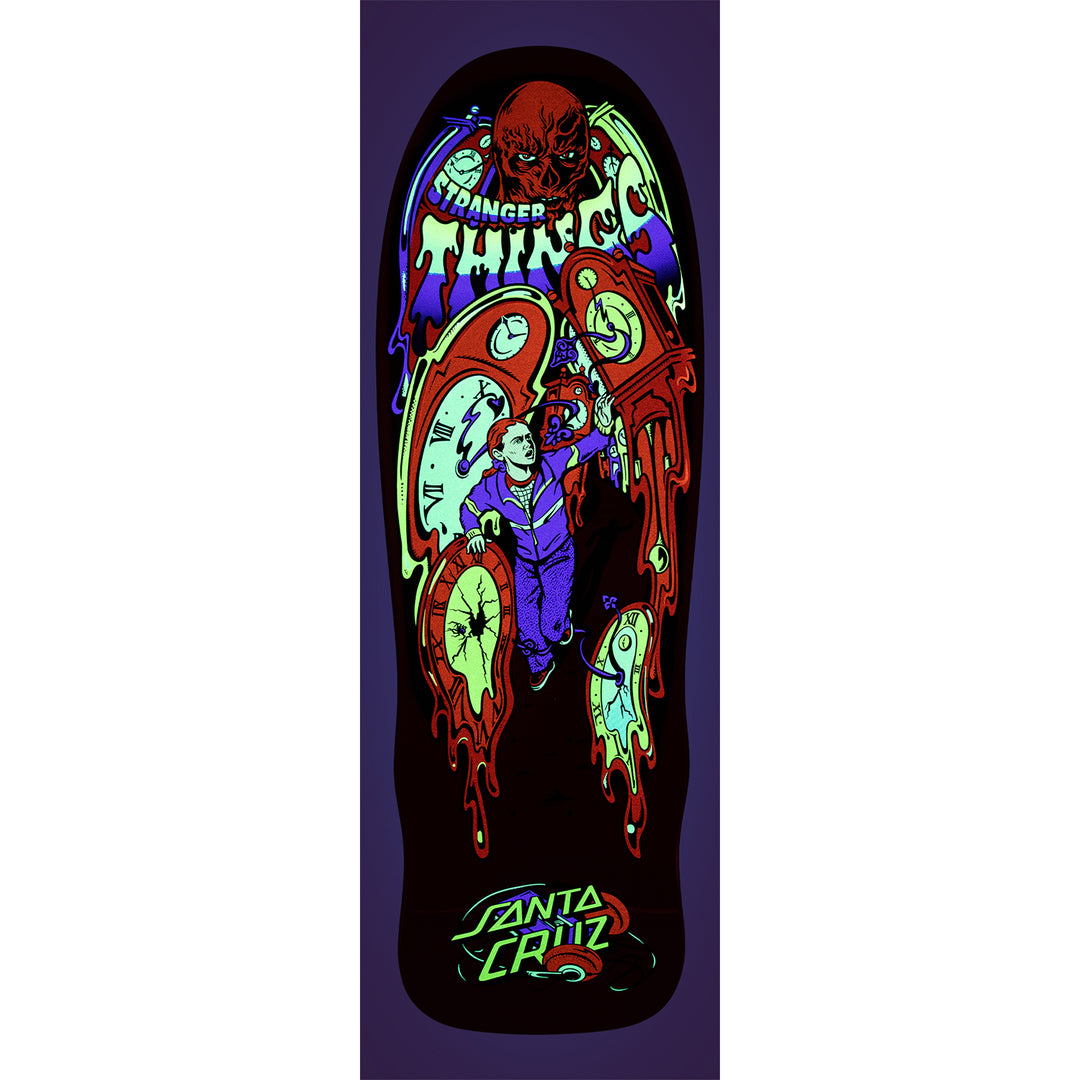 Santa Cruz Stranger Things Grabke Max Melting Clock Deck 9.7" x 29.4"