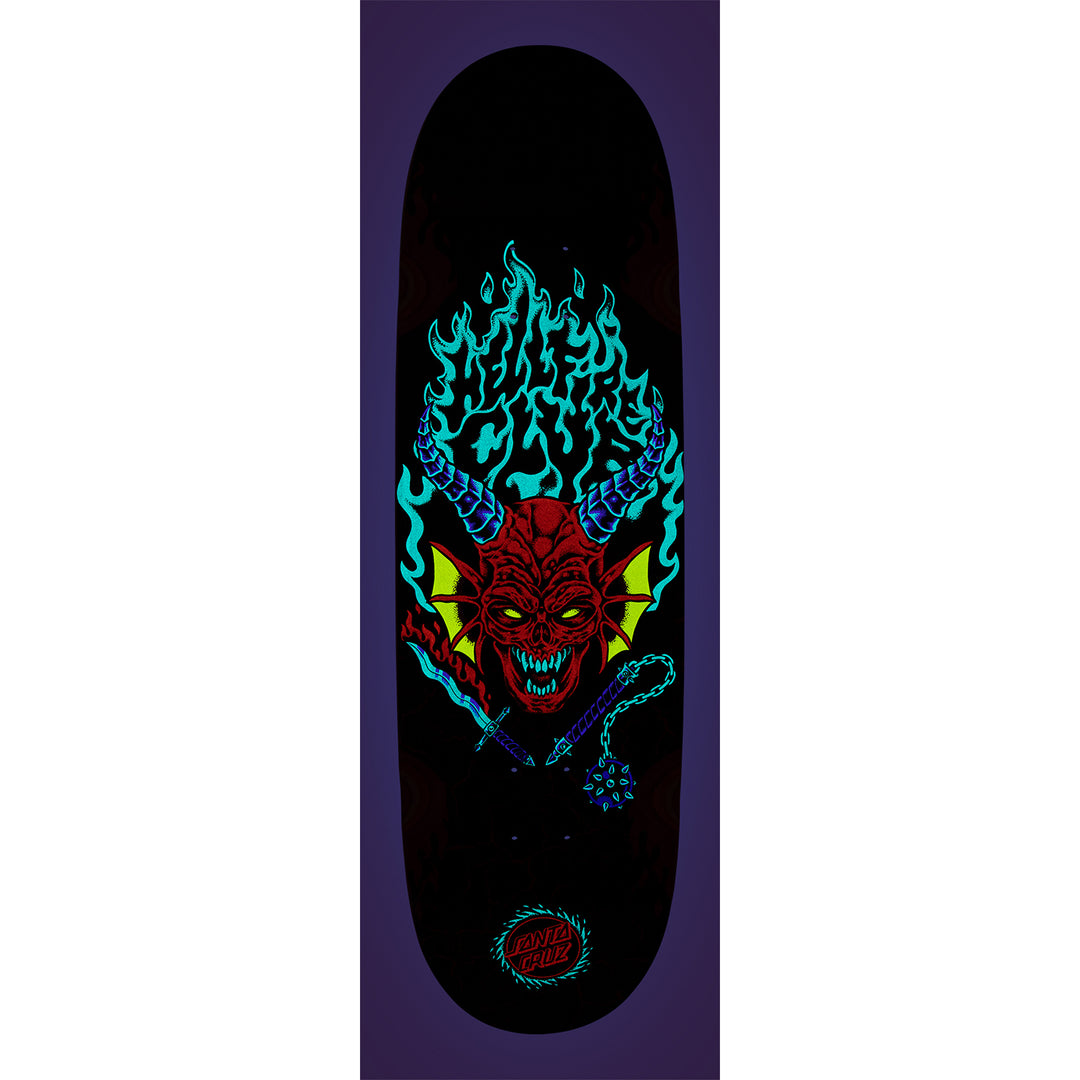 Santa Cruz Stranger Things Hellfire Club Flames Deck 9.00" x 32.00"