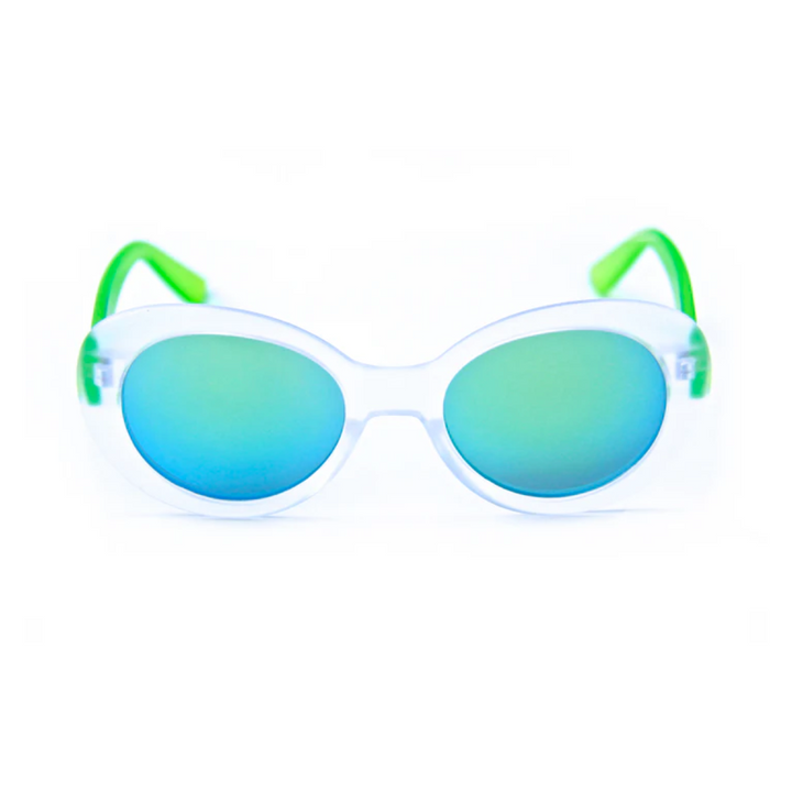 Happy Hour Beach Party Sunglasses Shocking Green Mirrored Lens