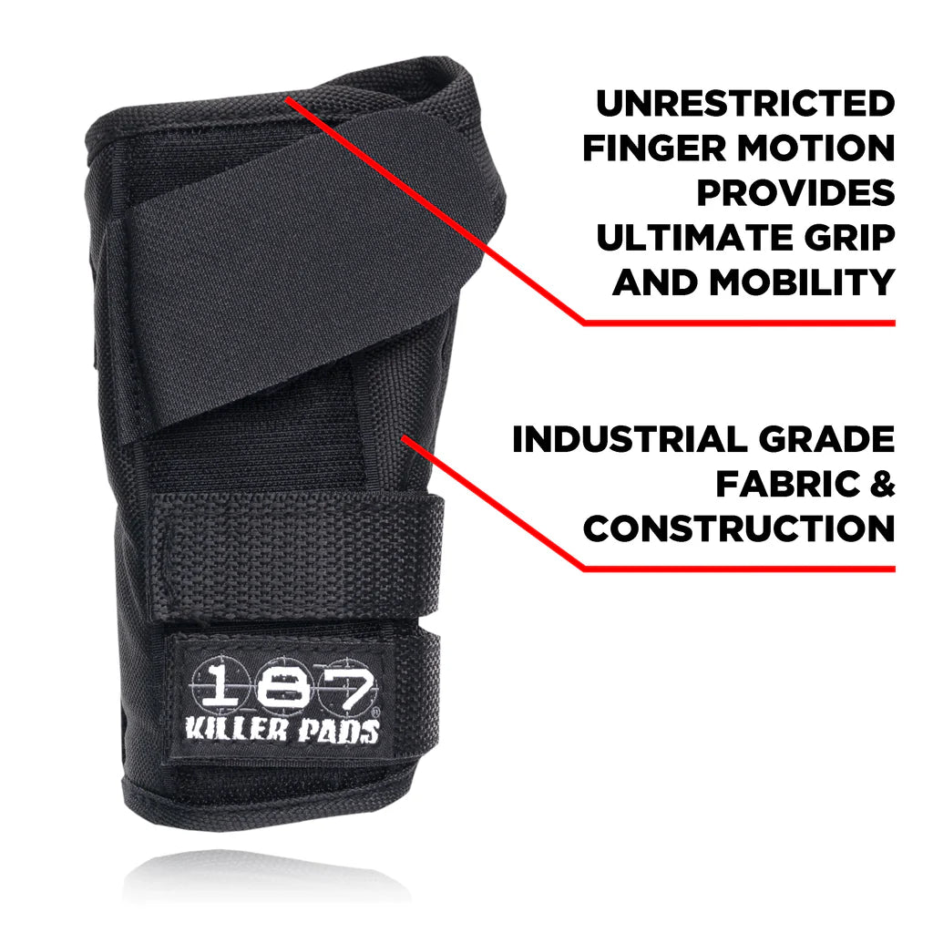 187 Killer Pads Pro Wrist Guards Black