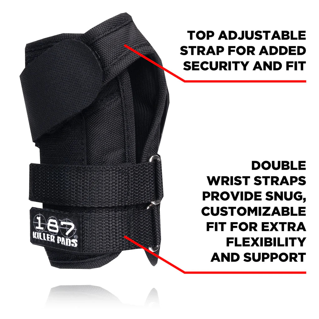 187 Killer Pads Pro Wrist Guards Black