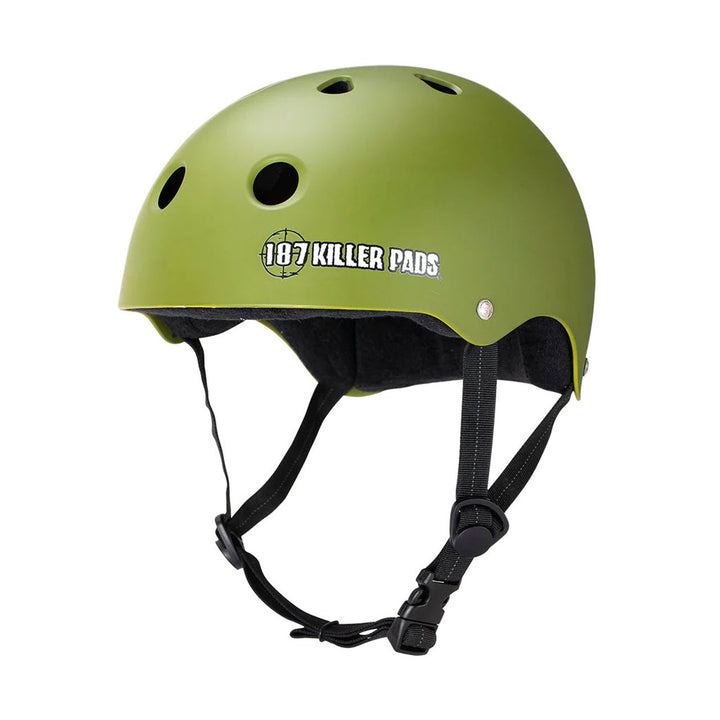 187 Killer Pads Pro Skate Helmet Army Green