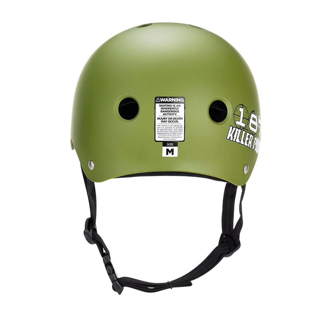 187 Killer Pads Pro Skate Helmet Army Green