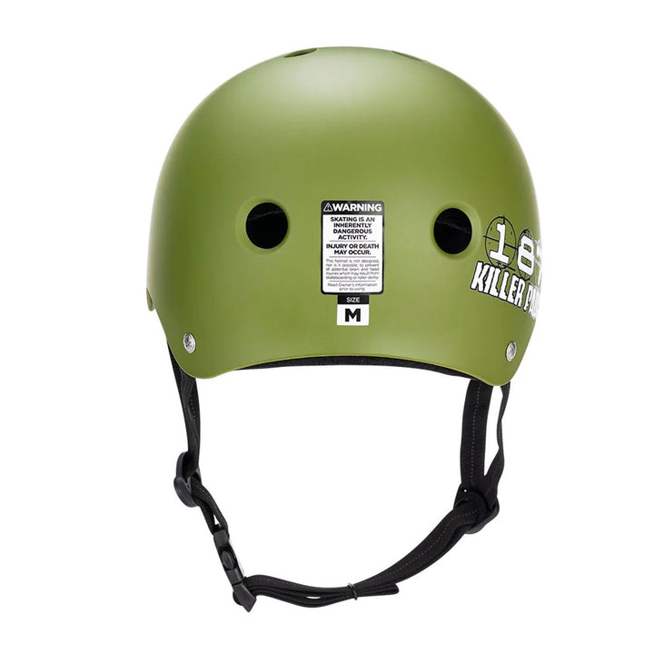 187 Killer Pads Pro Skate Helmet Army Green