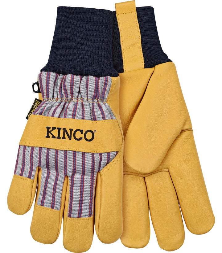 Kinco 1927KW Lined Premium Grain Pigskin Palm Knit Wrist Gloves