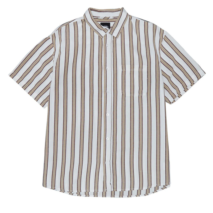 Vans Lawson Stripe SS Shirt White/Potting Soil