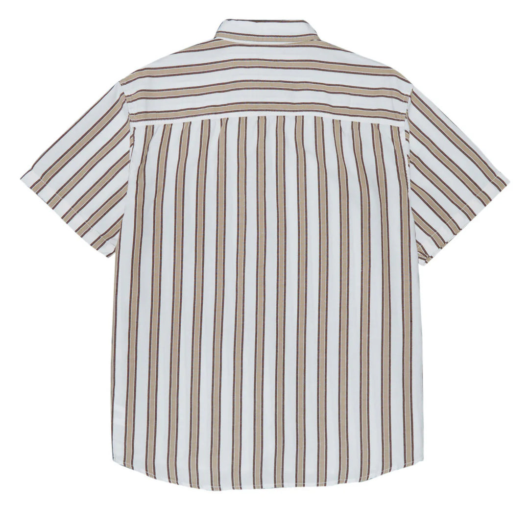 Vans Lawson Stripe SS Shirt White/Potting Soil