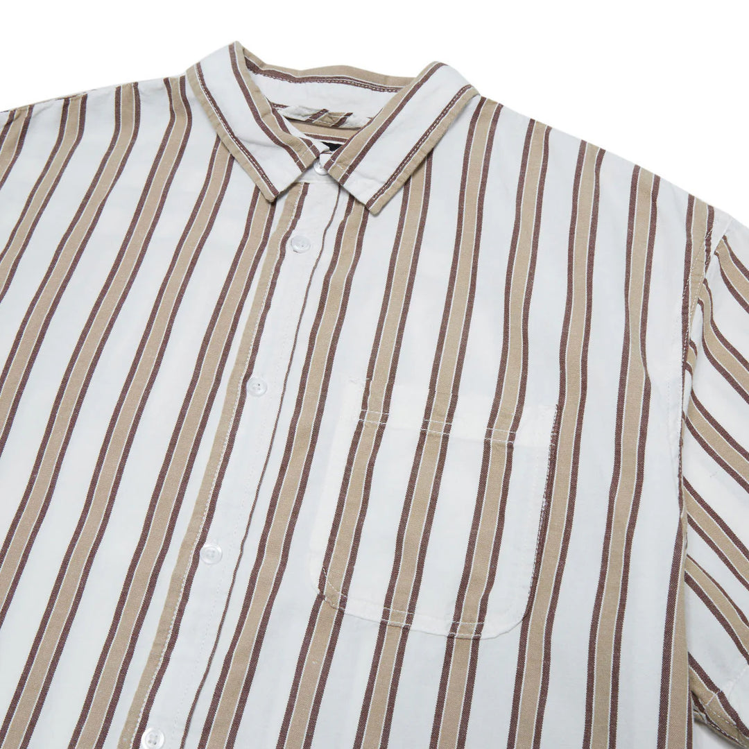 Vans Lawson Stripe SS Shirt White/Potting Soil
