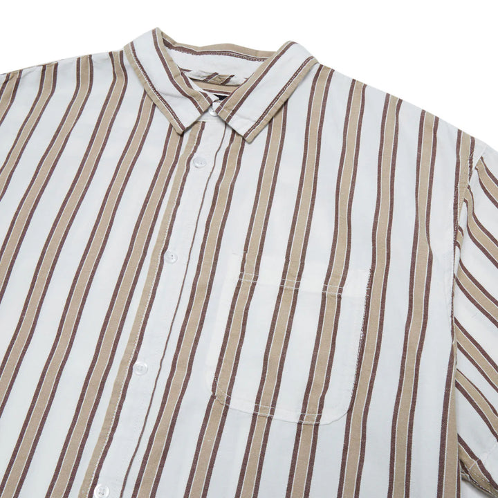 Vans Lawson Stripe SS Shirt White/Potting Soil
