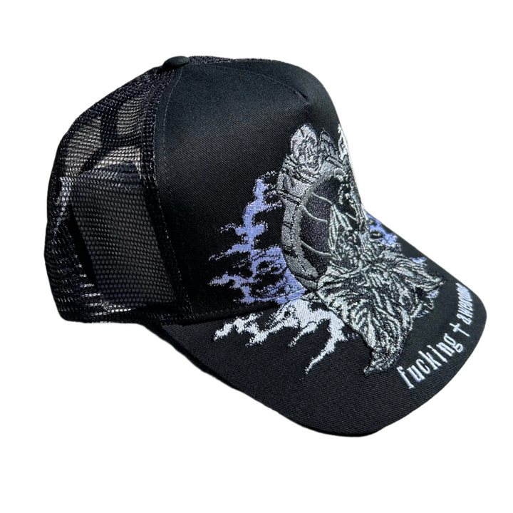 Fucking Awesome Demon Trucker Hat Black