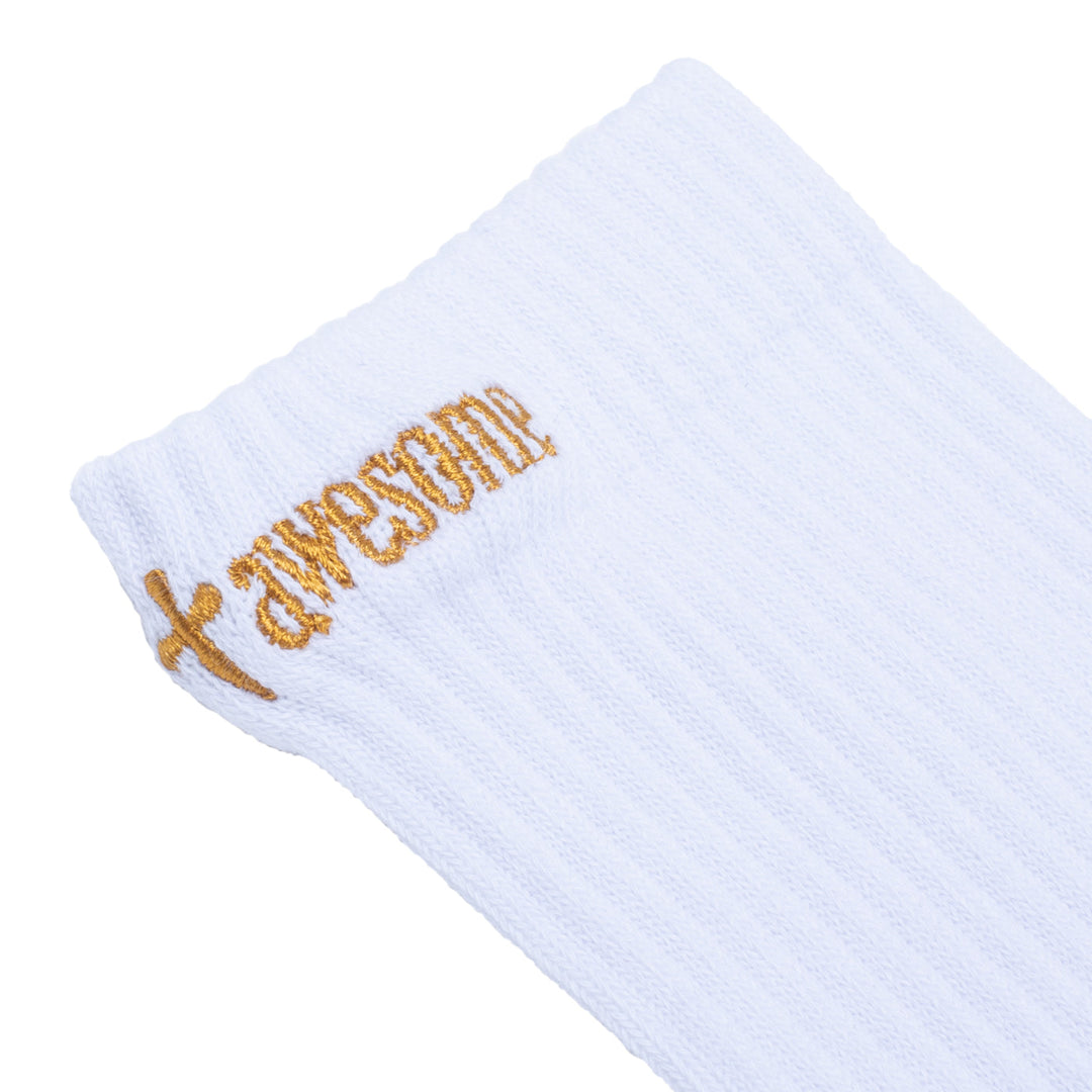 Fucking Awesome Cross Quarter Sock White