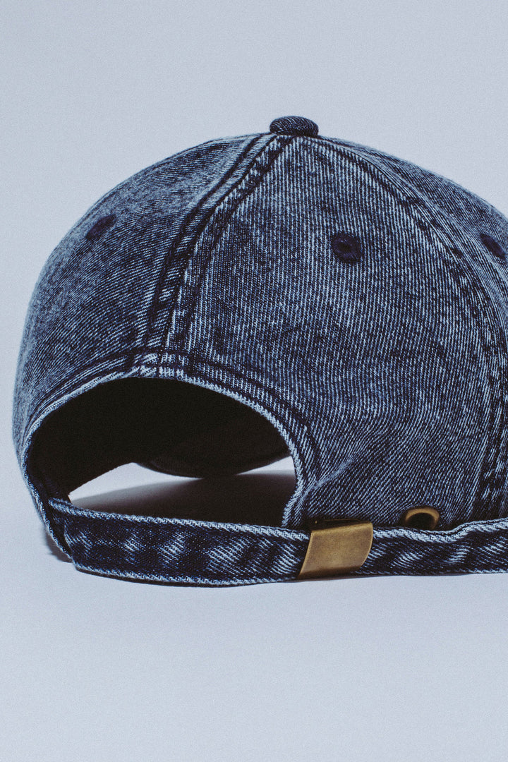 Fucking Awesome Three Spiral Washed Denim 6-Panel Hat (Blue Denim)