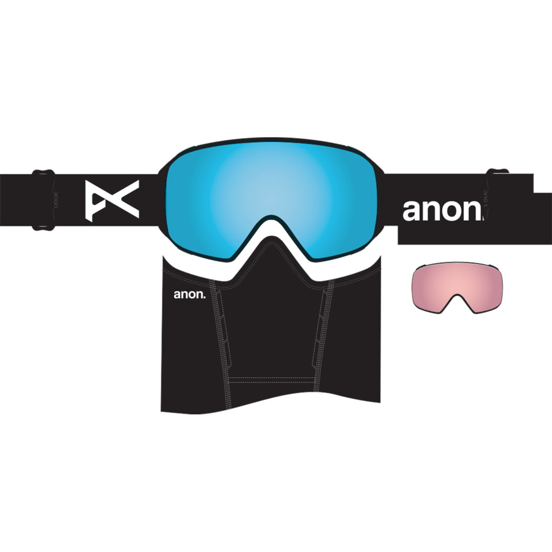 Anon M4 Cylindrical Goggles Black / Perceive Variable Blue