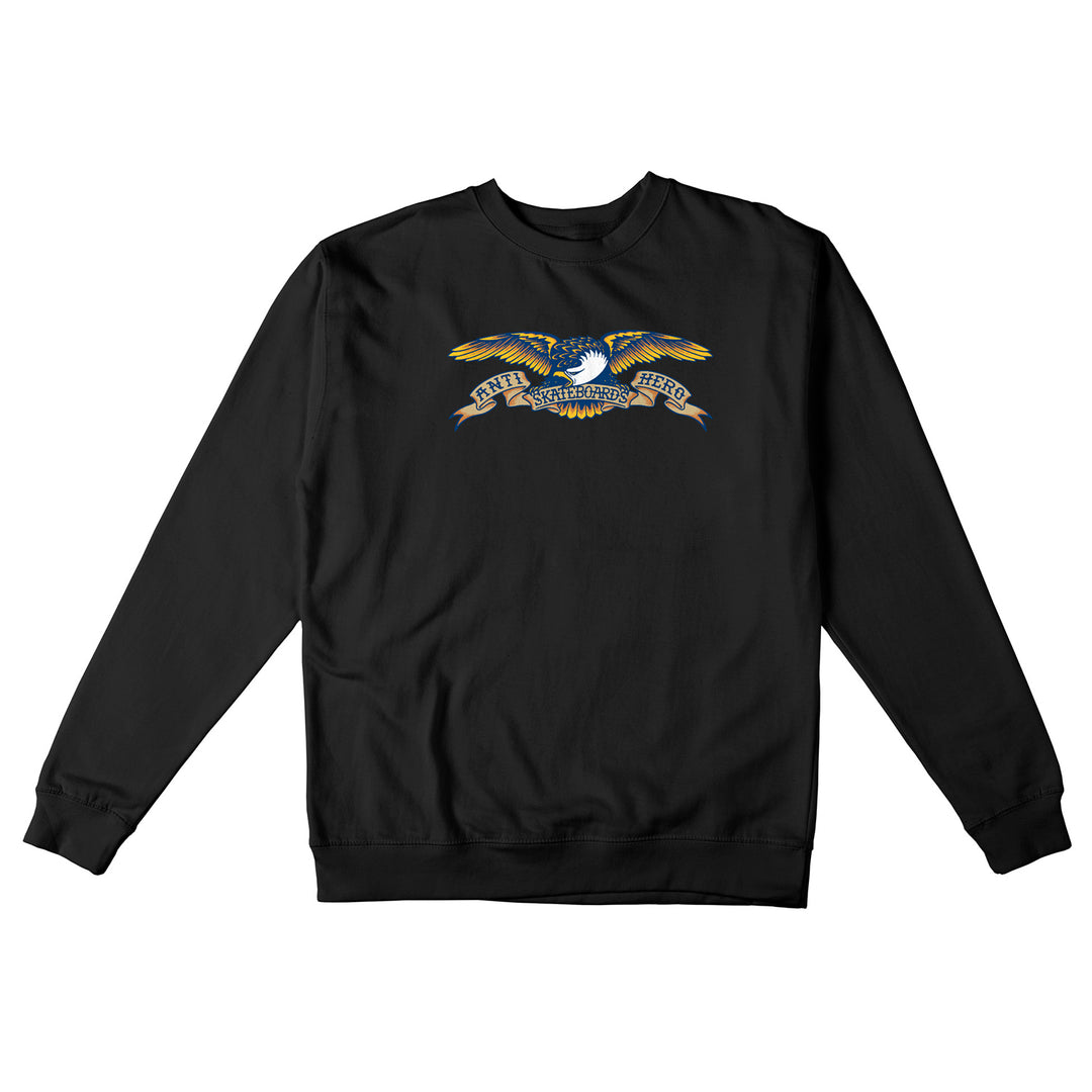 Anti-Hero Eagle Crewneck Sweatshirt Black/Blue Multi