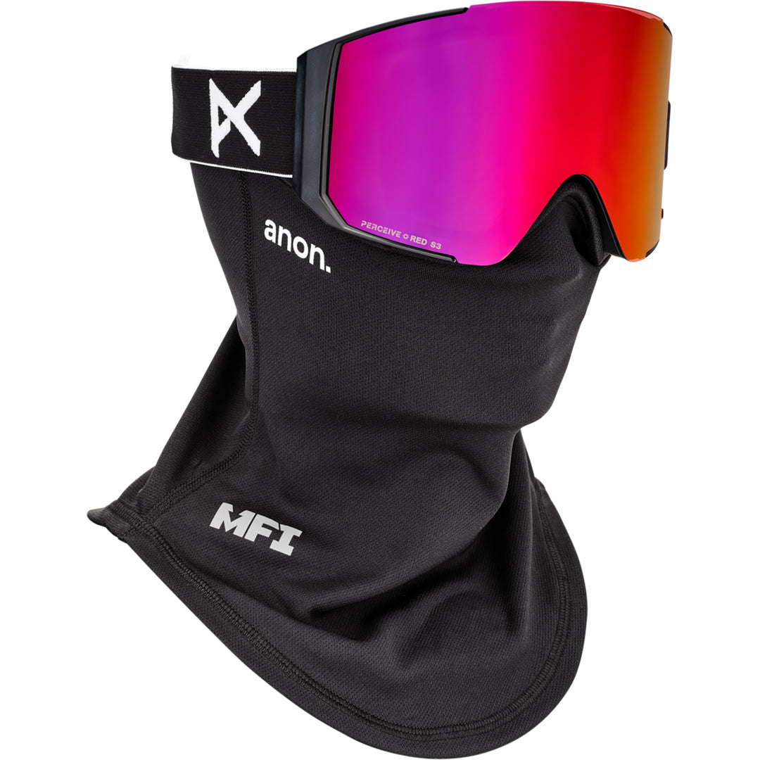 Anon Sync Snowboard Goggles Black/Perceive Sunny Red + MFI Faskmask
