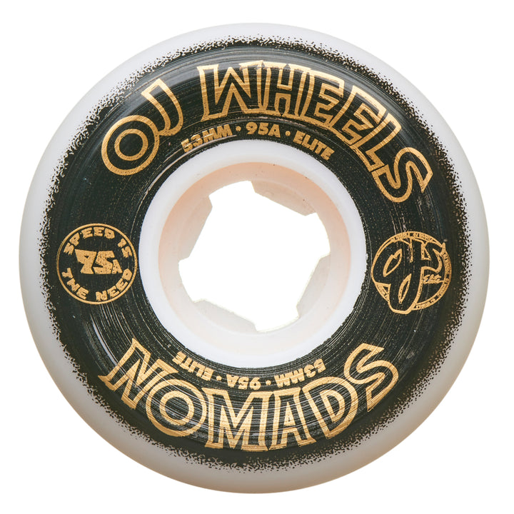 OJ Wheels Elite White Nomads 95a 53mm