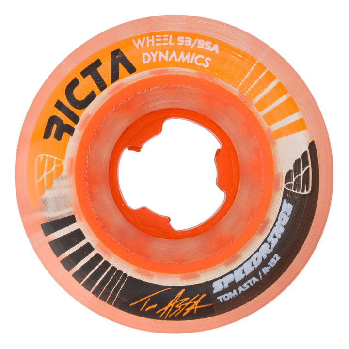 Ricta Asta Speedrings Clear Orange Slim Wheels 95a 53mm
