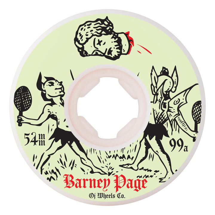 OJ Wheels Barney Page Original White Hardline 99a 54mm