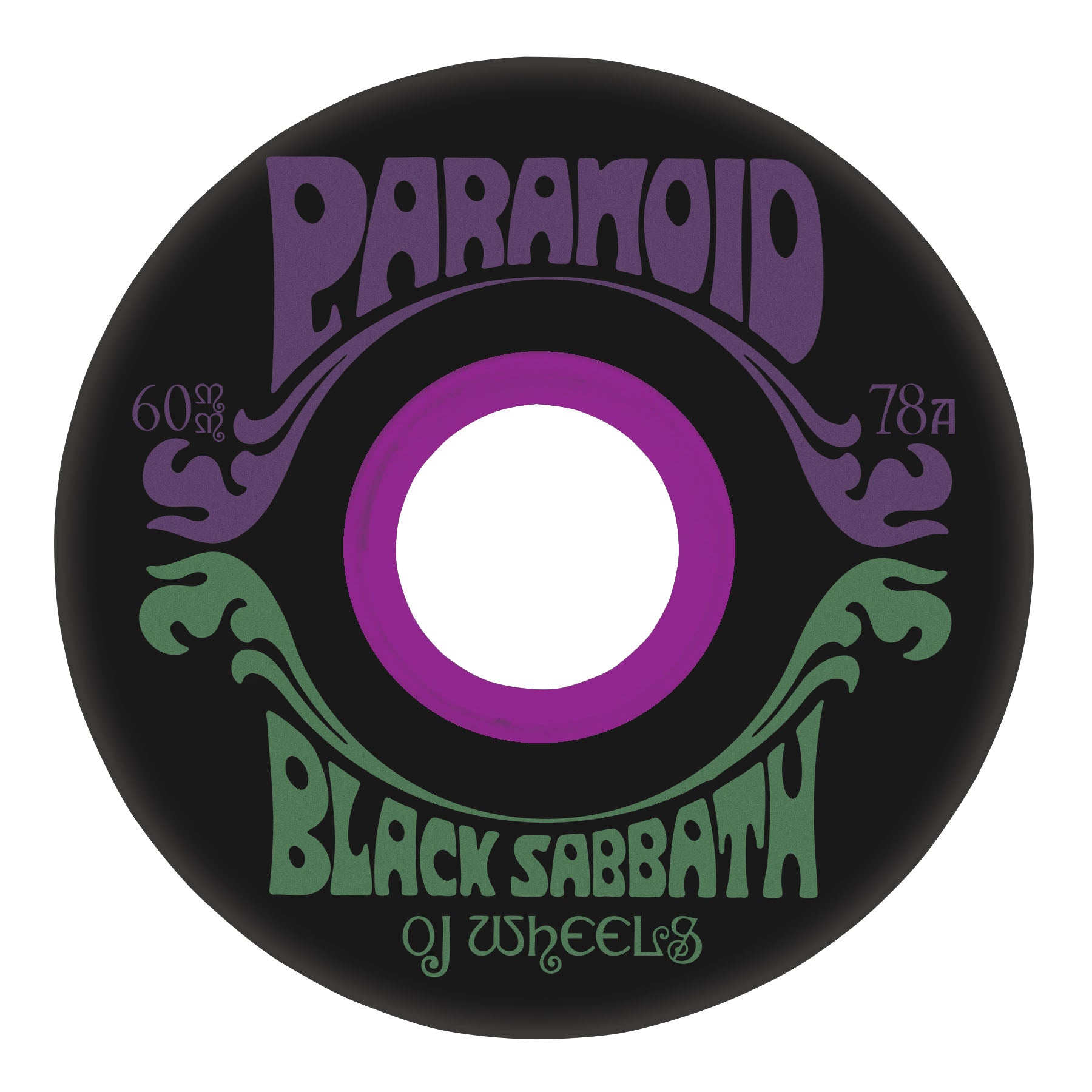 OJ Wheels x Black Sabbath 60ミリ　78a OJ x Black Sabbath Paranoid Super Juice 60mm 78a Wheels – Eastern