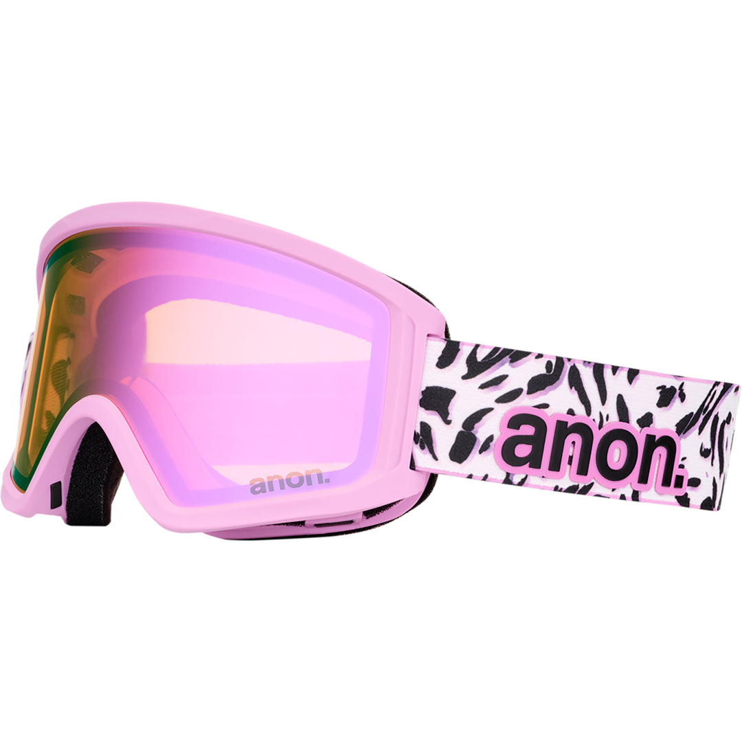 Anon Tracker 2.0 Leopard Pink Snowboard Goggles Pink Amber + MFI Facemask