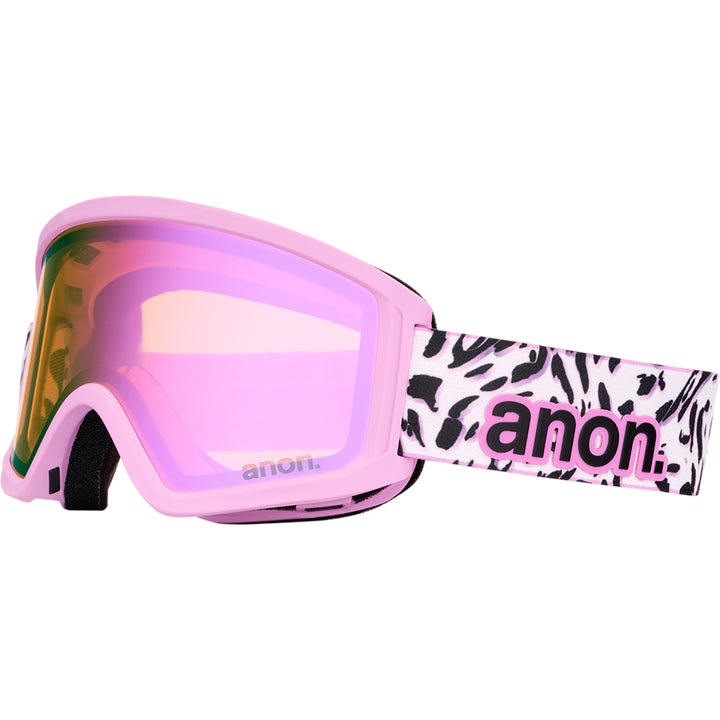 Anon Tracker 2.0 Leopard Pink Snowboard Goggles Pink Amber + MFI Facemask