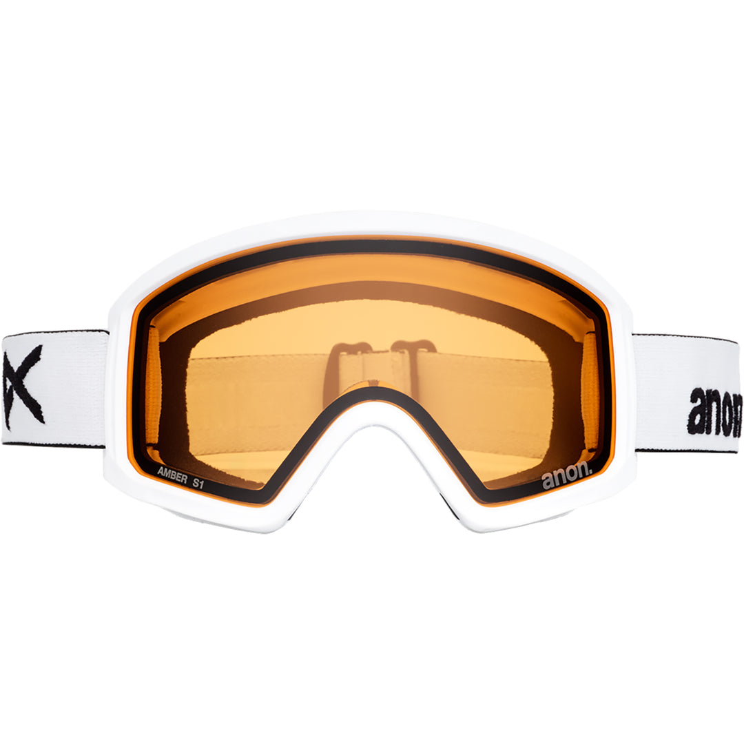 Anon Tracker 2.0 Snowboard Goggles White/Amber + MFI Face Mask