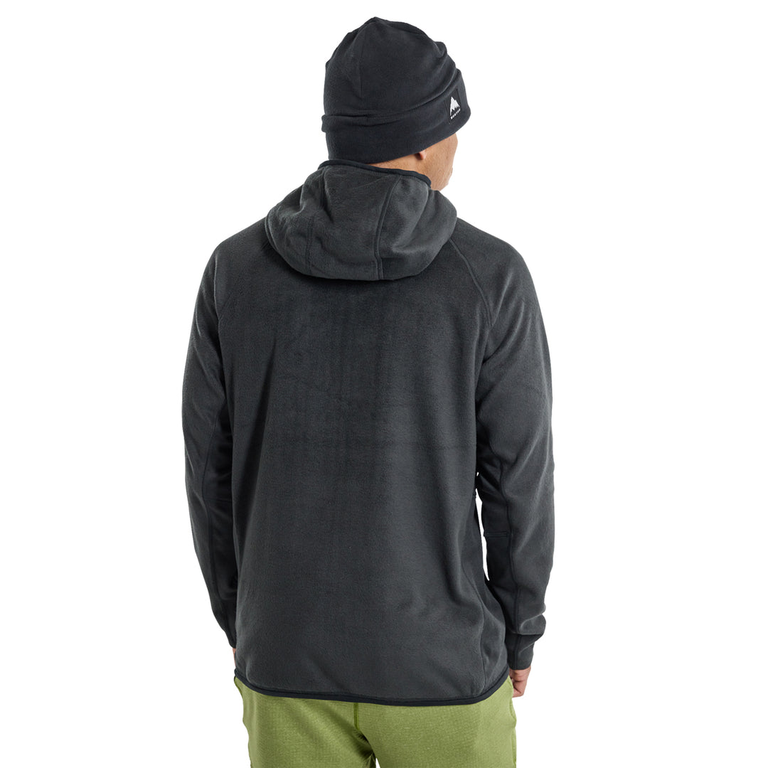 Burton Stockrun Warmest Hooded Full Zip Fleece True Black