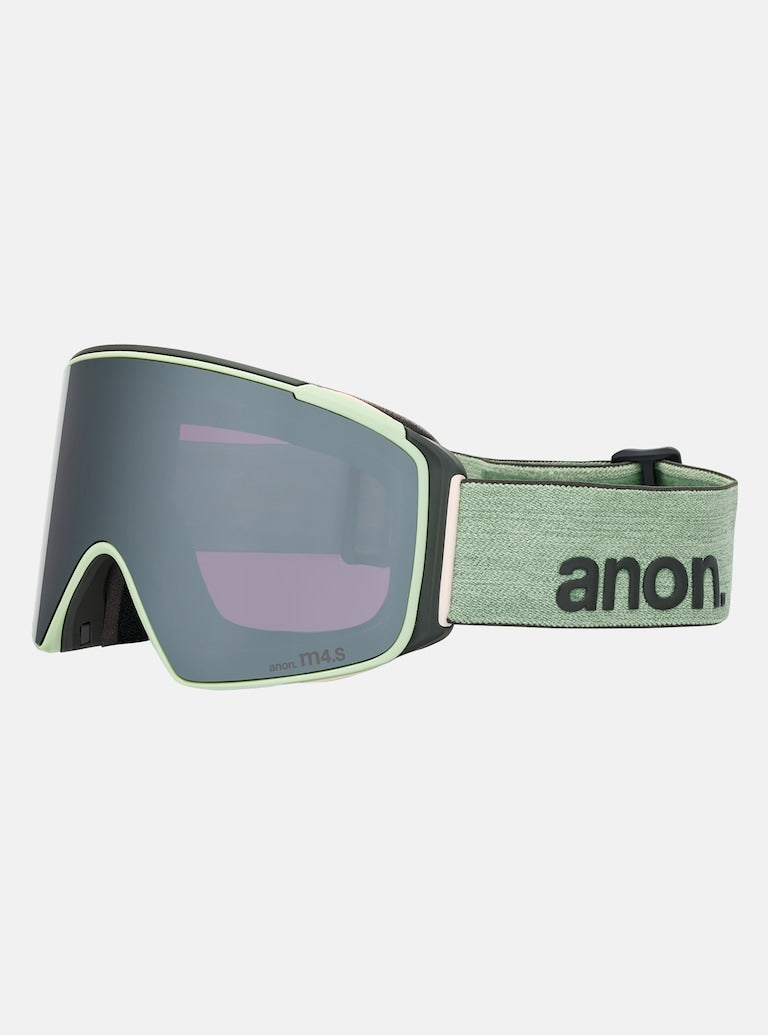 Anon M4S Goggles (Cylindrical) + Bonus Lens + MFI® Face Mask - Soft Sage + Perceive Sunny Onyx