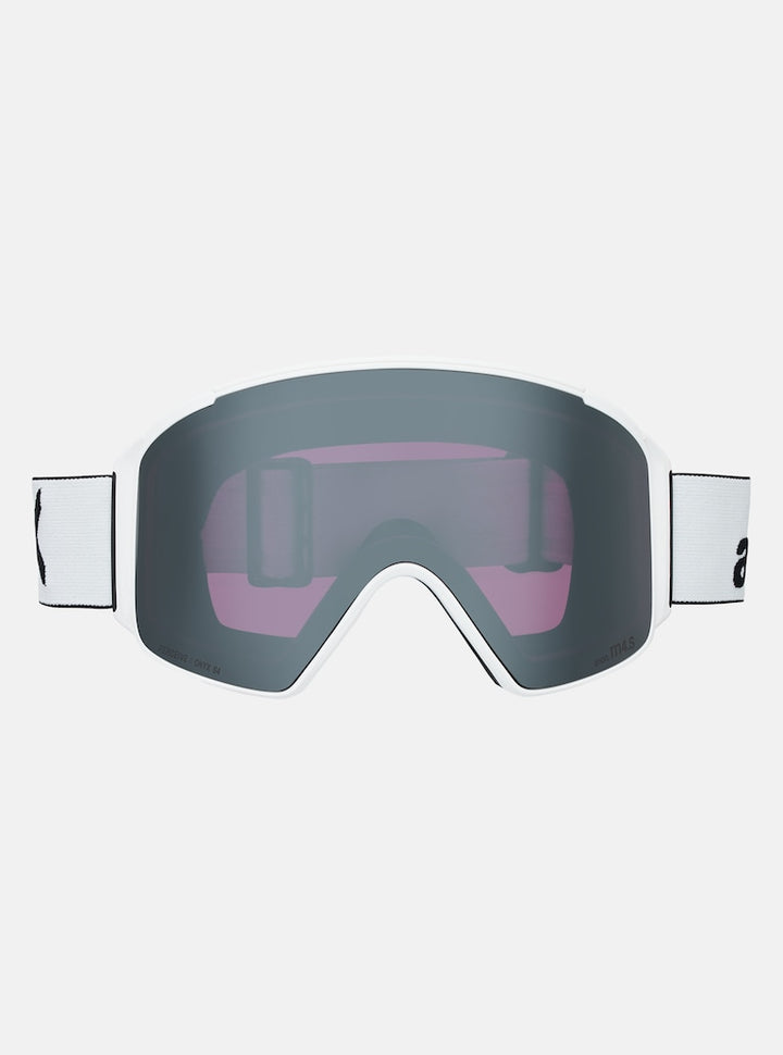 Anon M4S Goggles (Cylindrical) + Bonus Lens + MFI® Face Mask - White + Perceive Sunny Onyx