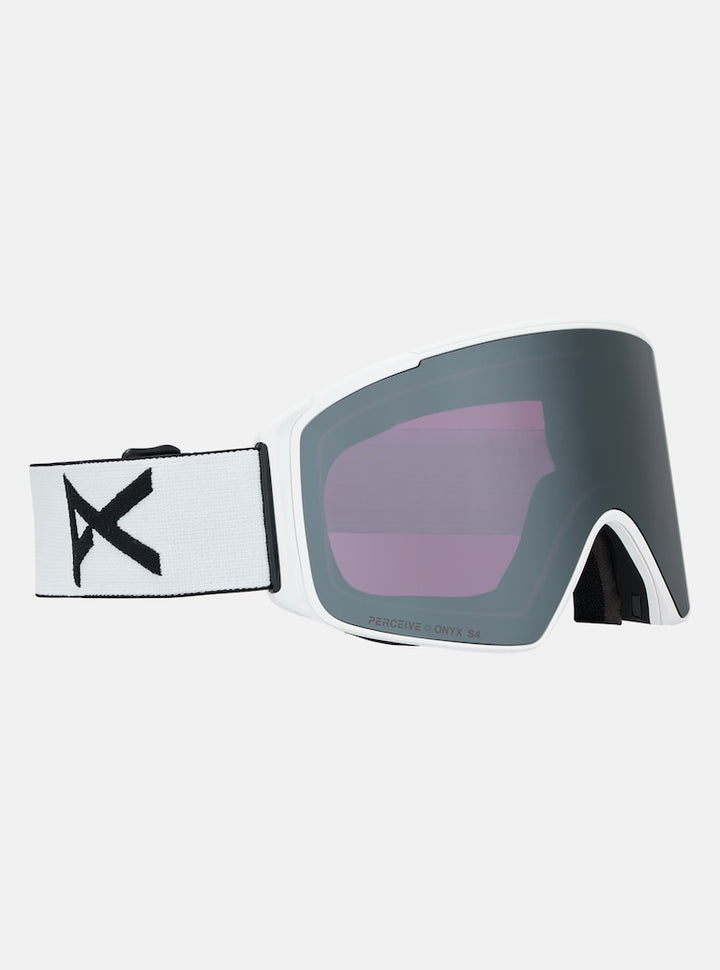 Anon M4S Goggles (Cylindrical) + Bonus Lens + MFI® Face Mask - White + Perceive Sunny Onyx
