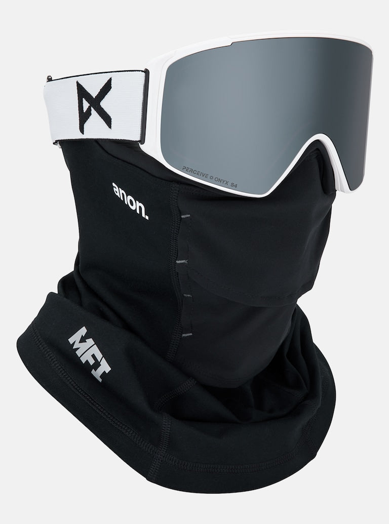 Anon M4S Goggles (Cylindrical) + Bonus Lens + MFI® Face Mask - White + Perceive Sunny Onyx